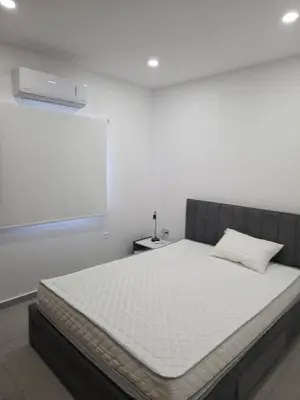 a bed in a room with a white wall at Selladi Mountain Escape in Ephtagonia