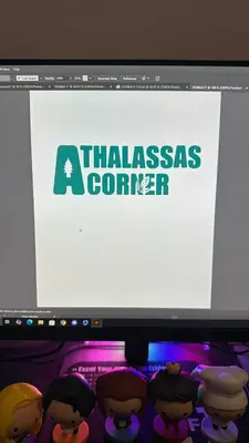 a computer monitor with a thasas corner on the screen at Athalassas corner in Strovolos