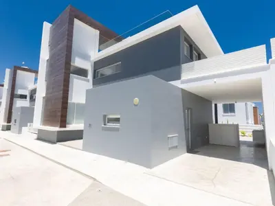 a modern house with a white facade at Holiday Home Protaras Olivine Villa OL9 by Interhome in Protaras