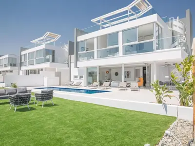 an image of a villa with a swimming pool at Holiday Home Haus in Pernera mit Bi-Fold Patio by Interhome in Protaras