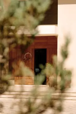 a small woodenificialificialificialificialificialificialificialificialificialificialificialificialificial at Epavli Papadopoulou - Luxury Villa - Pool & Garden in Kornos