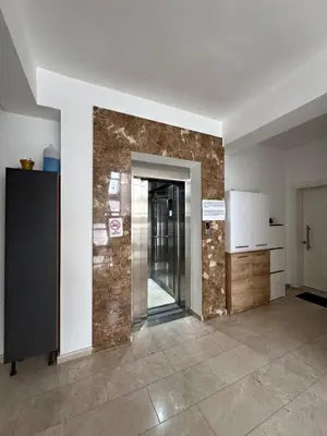 a room with a hallway with a door and a kitchen at 2bdr apt Turkish Side Nicosia in Nicosia