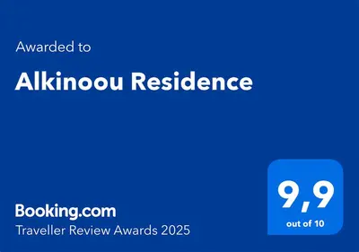 a blue sign with the text awaken to allusion resilience at Alkinoou Residence in Limassol