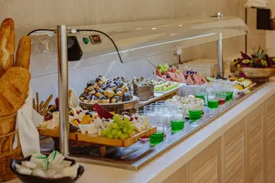 a buffet with a lot of different types of food at Tasia Maris Sands (Adults Only) in Ayia Napa