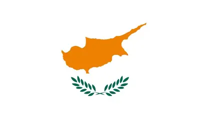 a map of cyprus with a laurelreath at Asty Hotel in Nicosia