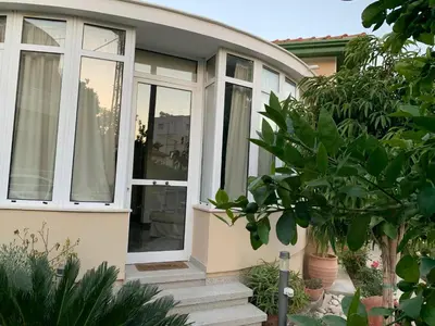 a front door of a house with plants at Avgi's Home in Limassol