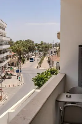 a view of a city street from a building at City Rendezvous One Bedroom Flat in Larnaka