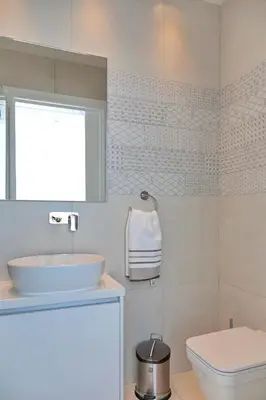 a bathroom with a sink and a toilet at Seaview Luxury Villa Jacuzzi & Pool! 2 Min Beach in Protaras