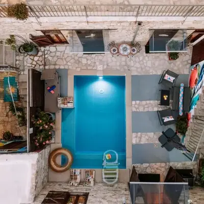 RedBlue Door Two Traditional Listed Houses