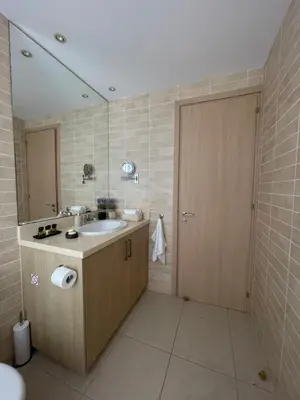 a bathroom with a sink and a mirror at Indigo in Protaras