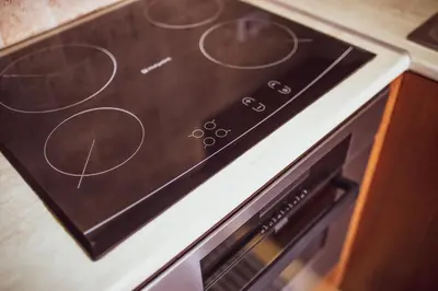 a close up of a stove top oven at Beach Haven in Larnaka