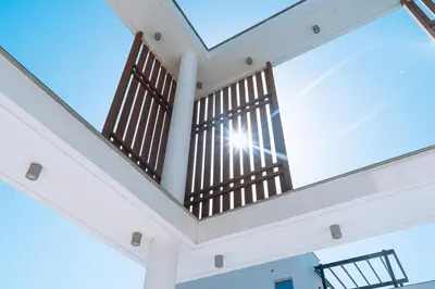 a skylight in the ceiling of a building at Vivo Mare Beachfornt Villas - Azure in Ayia Napa