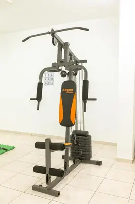 an exercise bike in a gymnasium at Oceania Bay Village in Pyla
