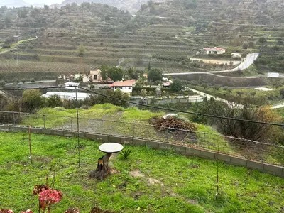 a view of a field with a mushroom on a hill at SOFROS VALLEY HILLS CHALET in Ayios Mamas