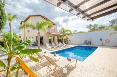 an image of a villa with a swimming pool at Villa To Perivoli in Protaras