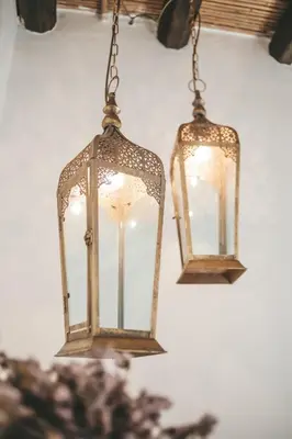 two light fixtures hanging from a wall at CASAVERO in Voroklini