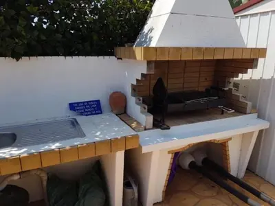 a model of a pizza oven on a patio at Sunrise Villa in Ayia Napa