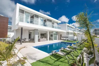 an image of a house with a swimming pool at Oli Vine Villas in Protaras