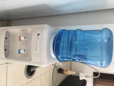 a blue and white juicer hanging on a wall at Luxury Villa - Private Pool and Wifi Perfect location for a holiday in Protaras