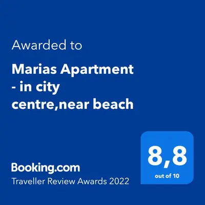 a screenshot of a cell phone with the text wanted to marias appointment in city at Marias Apartment - in city centre,near beach in Larnaka