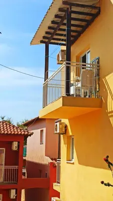 a view of a building with a balcony at Holidays in Cyprus in Ayia Napa