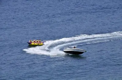 a group of people on a boat in the water at Apt Lasonos Asimi - Luxury 3 Bedroom Protaras Apartment - Communal Pool in Protaras
