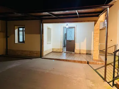 an empty room with a door in a building at Lovely house not far from the beach, near Protaras in Dherinia
