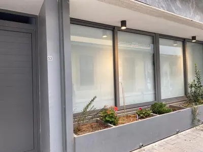 a row of windows on the side of a building at Central Suites Down Town Nicosia in Nicosia