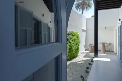 a side view of a building with a window at The Sendal Boutique Hotel in Nicosia
