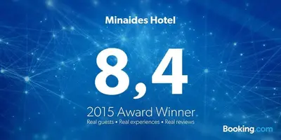 a sign that reads miracles hotel awarded winner at Minaides Hotel in Kakopetria
