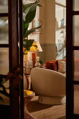 a living room with a couch and a table at The Agora Hotel - Small Luxury Hotel of the World - Adults Only in Pano Lefkara
