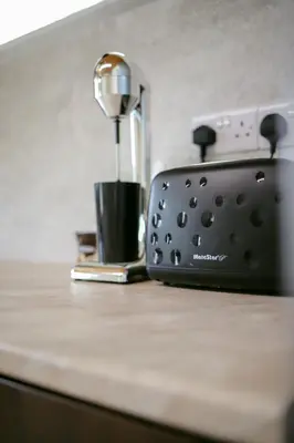 a toaster sitting on top of a kitchen counter at Legacy 1930s in Prodromos